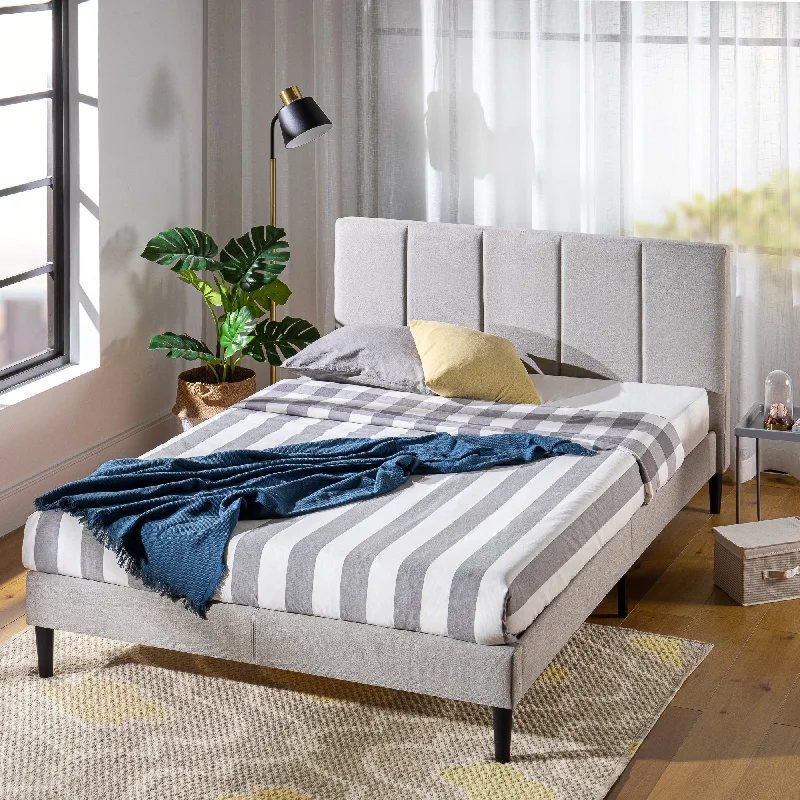 Priage by Zinus Upholstered Low-headboard Platform Bed Frame