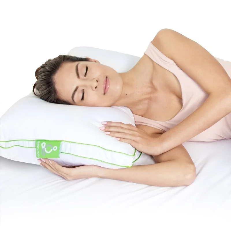 Sleep Yoga Everynight Ergonomically Designed Therapeutic Firm Sleep Pillow, Back Side Sleepers, with Memory Foam Cluster