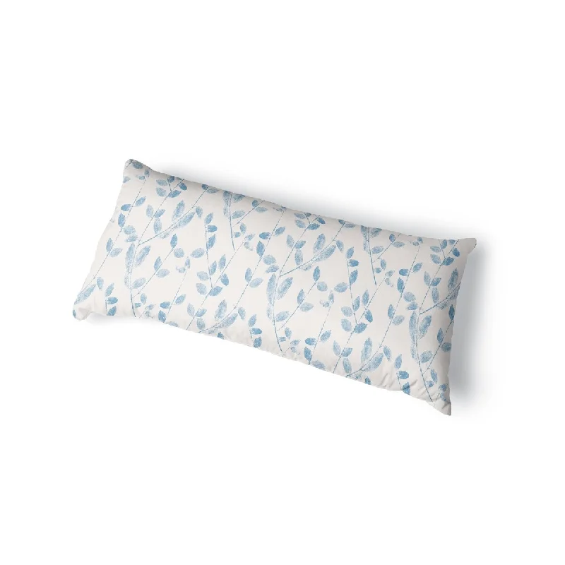 VINE LEAF IN BLUE Body Pillow By Becky Bailey