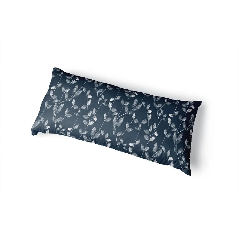 VINE LEAF IN NAVY Body Pillow By Becky Bailey