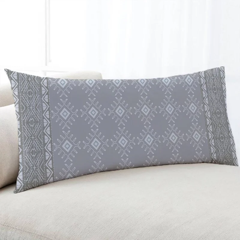 ZINA GREY Body Pillow By Kavka Designs - Grey, Blue, Taupe