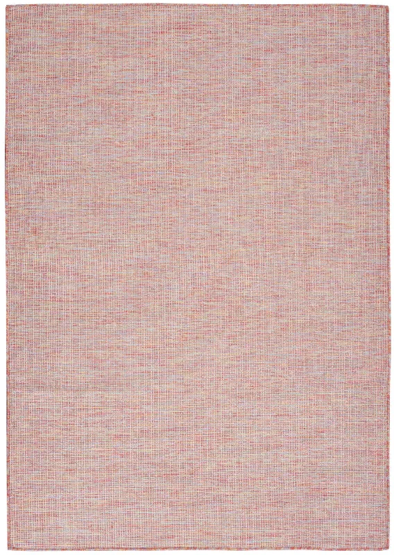 5' X 7' Power Loom Area Rug - Dark Red