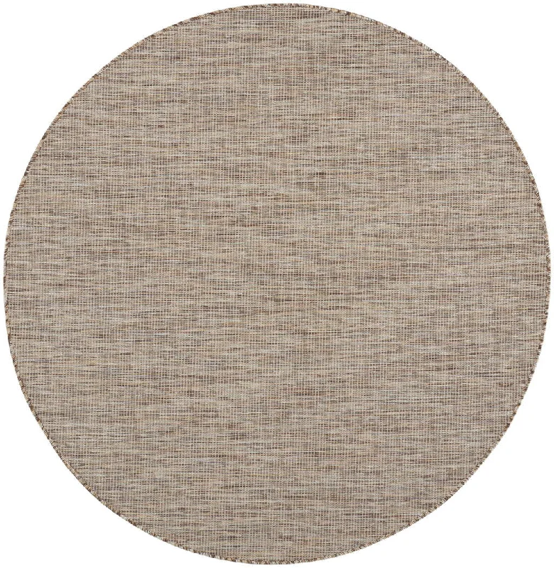 6' Round Power Loom Area Rug - Beige