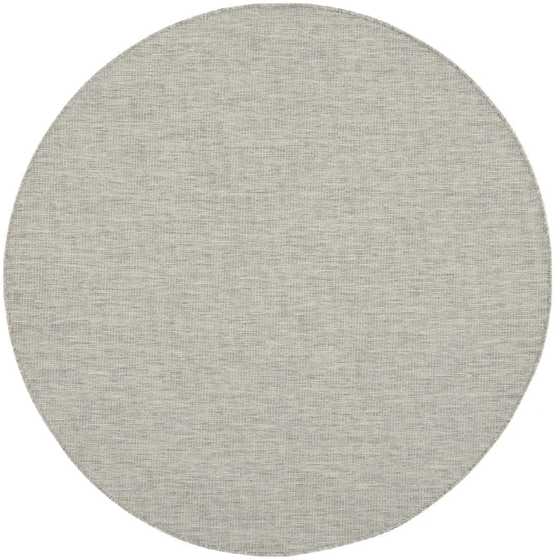 6' Round Power Loom Area Rug - Gray