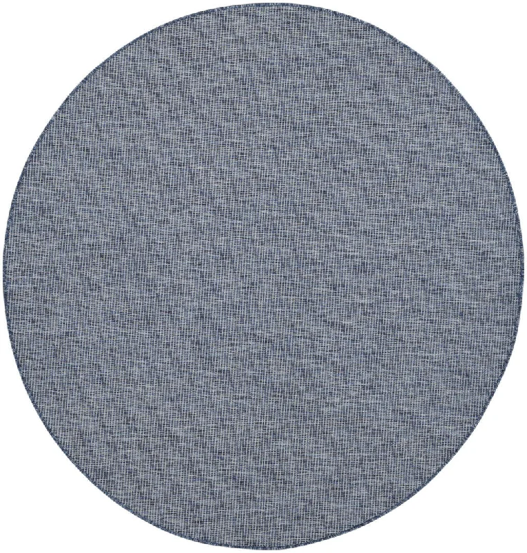 6' Round Power Loom Area Rug - Navy Blue