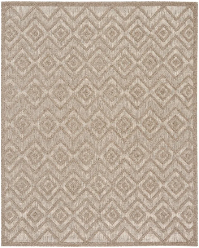 7' X 10' Geometric Flatweave Area Rug - Beige