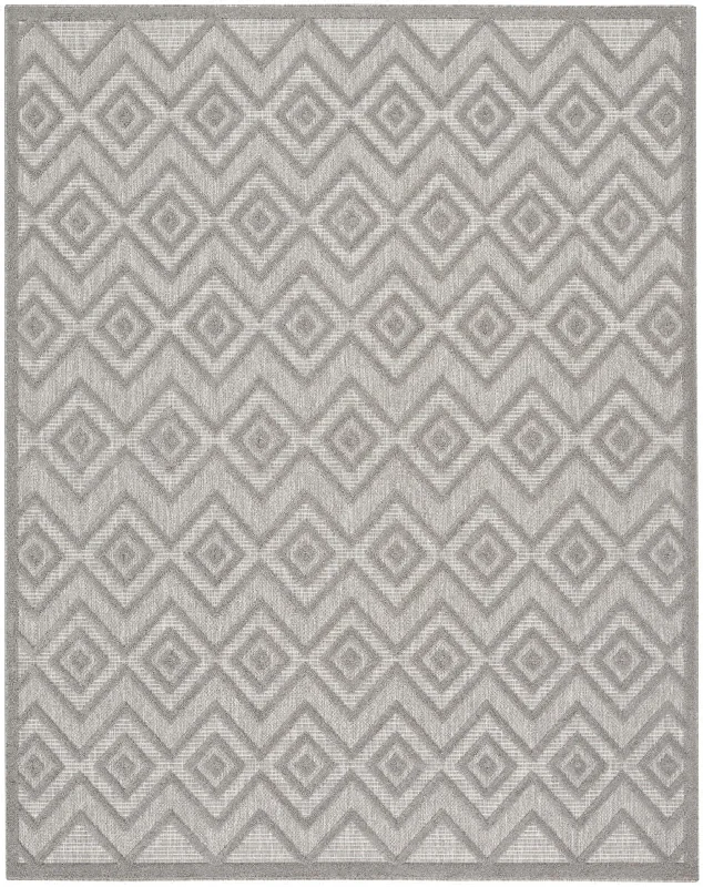 7' X 10' Geometric Flatweave Area Rug - Gray