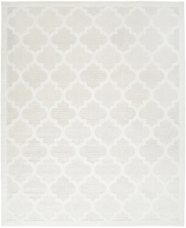 8' X 10' Area Rug Geometric Flatweave - Cream