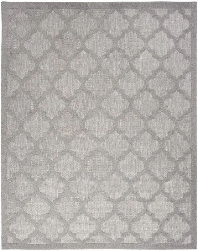 8' X 10' Area Rug Geometric Flatweave - Gray