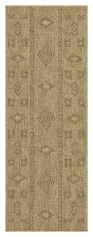 Earth - 2'7" X 7'3" Indoor, Outdoor Area Rug - Jute, Mocha