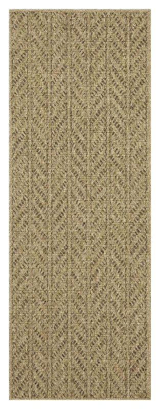 Earth - 2'7" X 7'3" Indoor, Outdoor Area Rug - Natural, Mocha