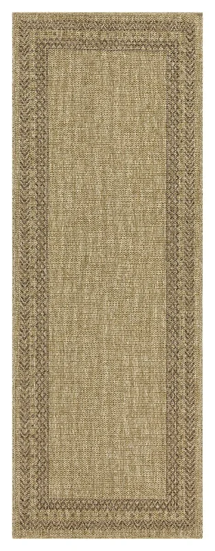 Earth - 2'7" X 7'3" Polypropylene, Indoor, Outdoor Area Rug - Jute, Mocha