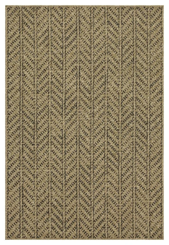 Earth - 7'10" X 10'3" Indoor, Outdoor Area Rug - Black, Natural