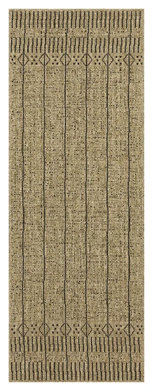 Earth - 7'10" X 10'3" Polypropylene, Indoor, Outdoor Area Rug - Jute, Black