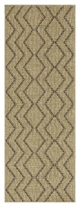 Earth - Indoor / Outdoor Polypropylene Area Rug - Jute / Black