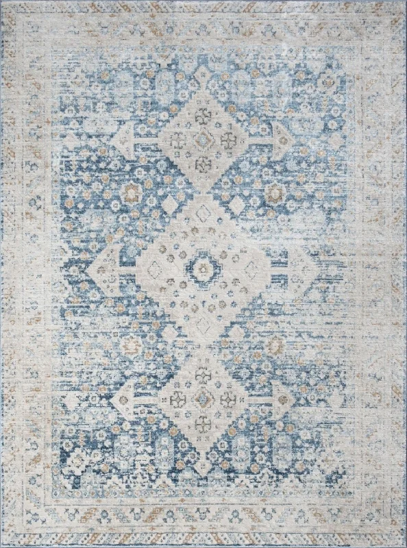 Noble - 5'3" X 7'3" Area Rug - Blue, Polyester