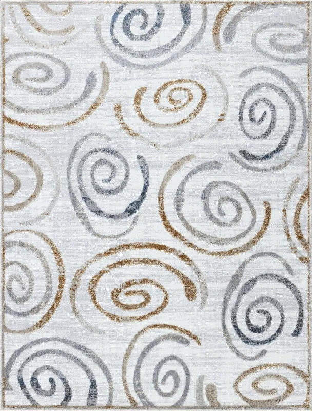 Nova - 2'7" X 7' Area Rug - Multi, White