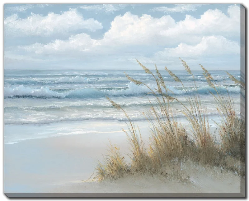 Seaside Grains Wall Art - Blue/White - 20 X 16